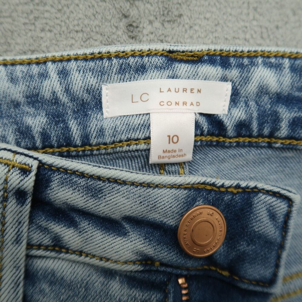 LC Lauren Conrad Jeans Women's Size 10 Blue Super High-Rise Straight 29" Inseam - Picture 9 of 16